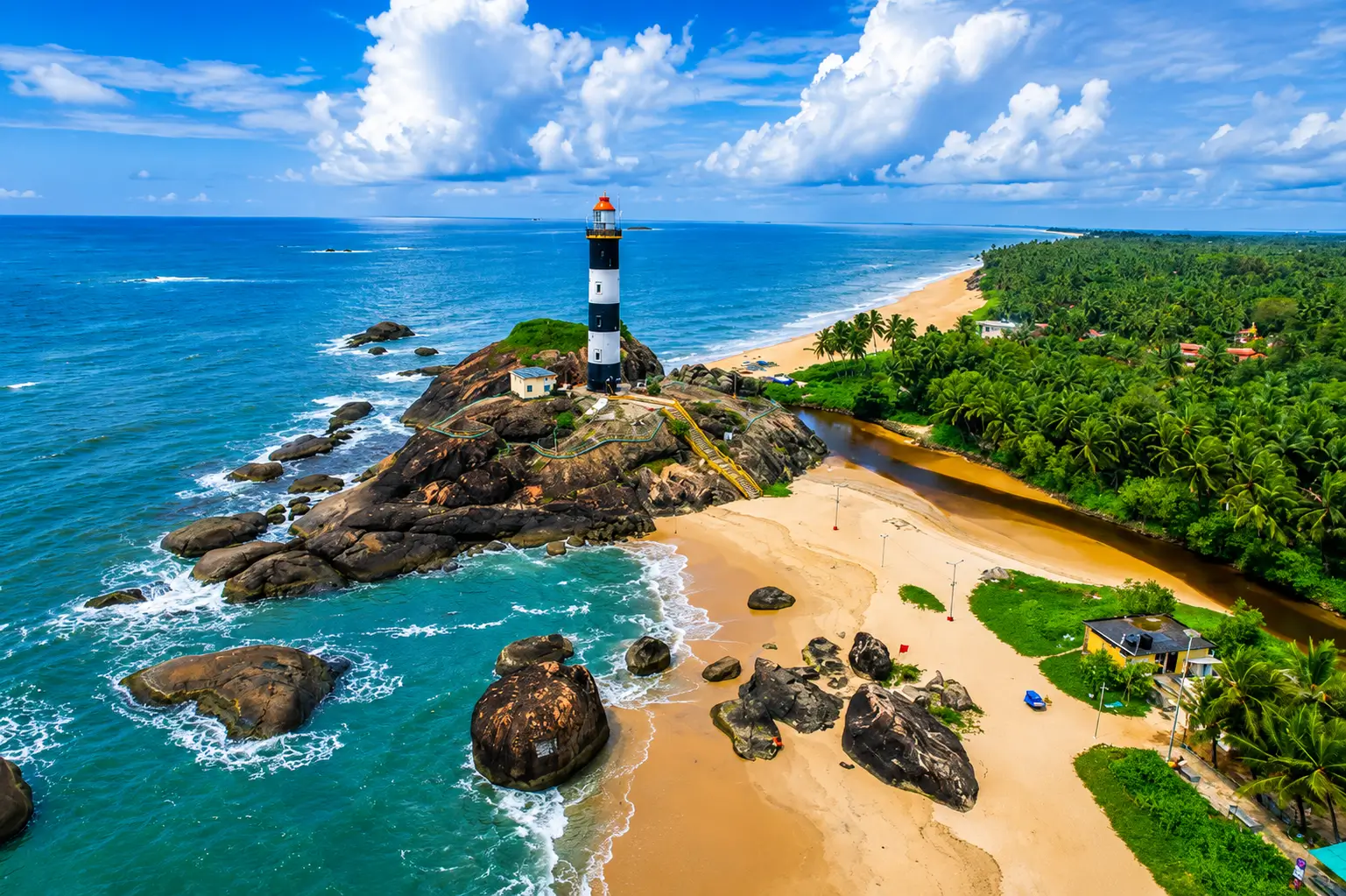 View from the top of Kaup Lighthouse