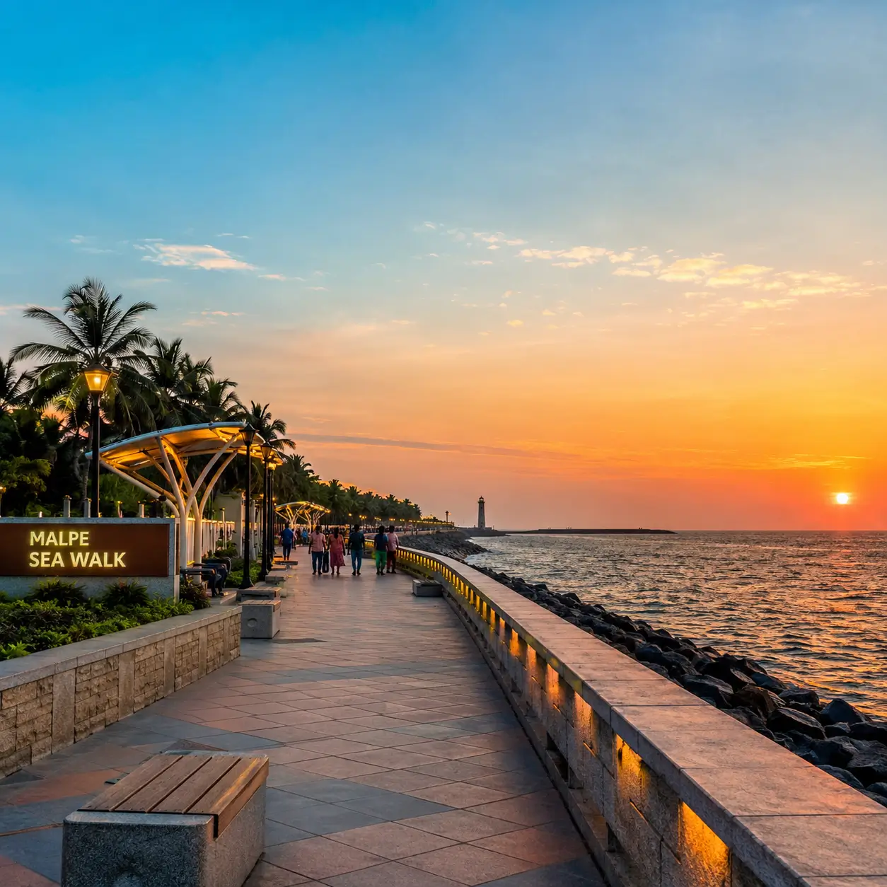 View of the Malpe sea walk