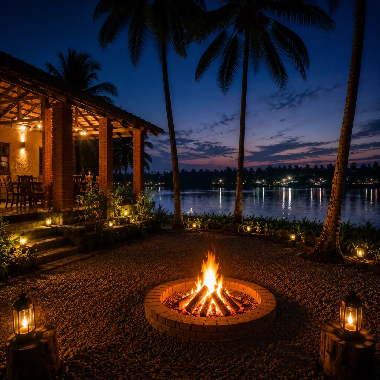 Guests relaxing at the infinity pool as the sun sets over the ocean